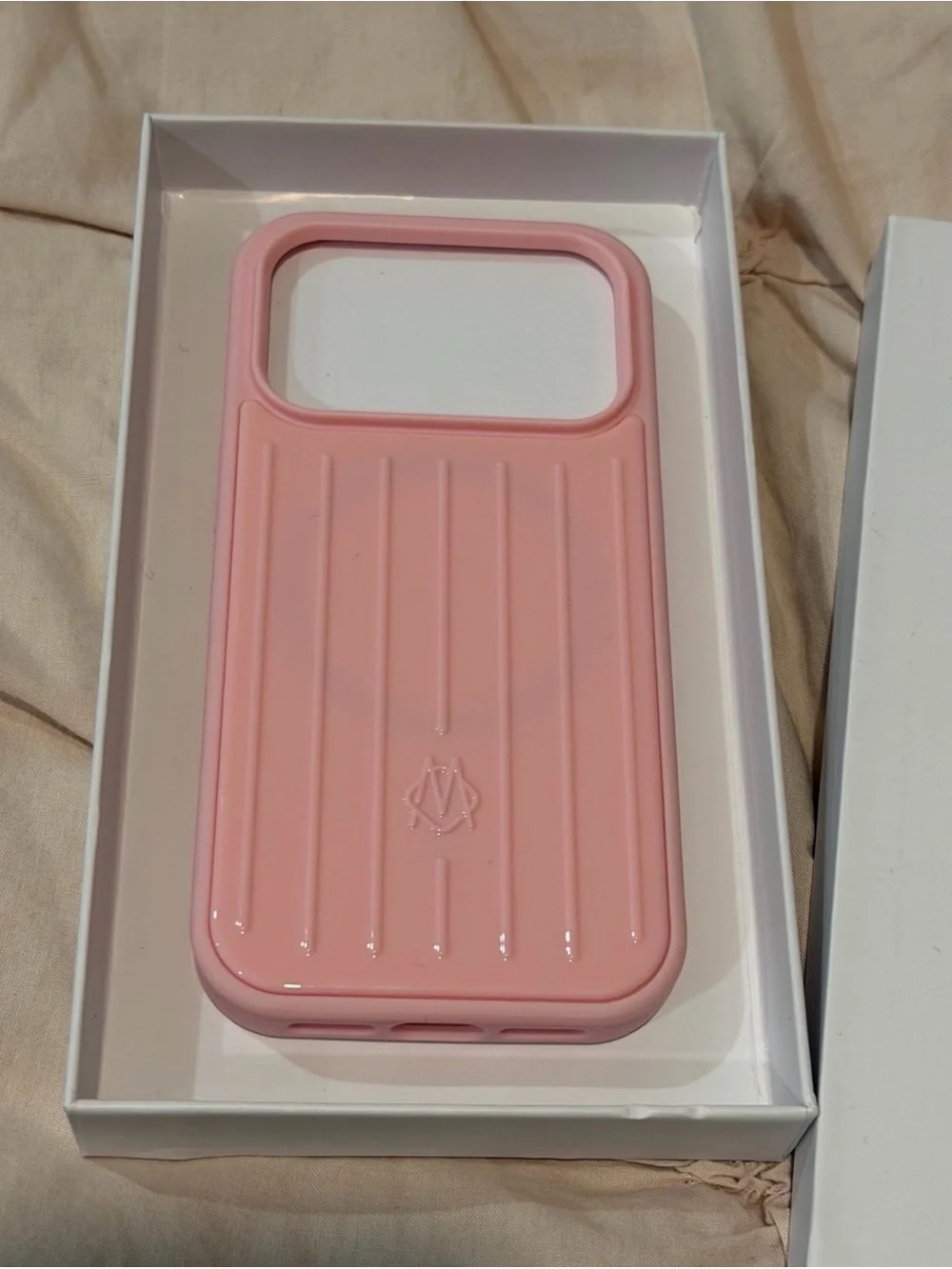 RIMOWA Pastel Pink Ribbed Phone Case